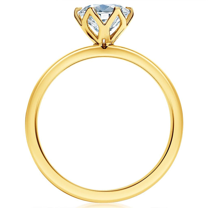 Davis Classics Solitaire Diamond Engagement Ring Setting in 14k Yellow Gold