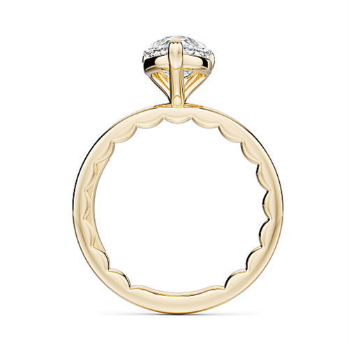 Noam Carver 14k Yellow Gold Luna Collection Solitaire Engagement Ring Setting
