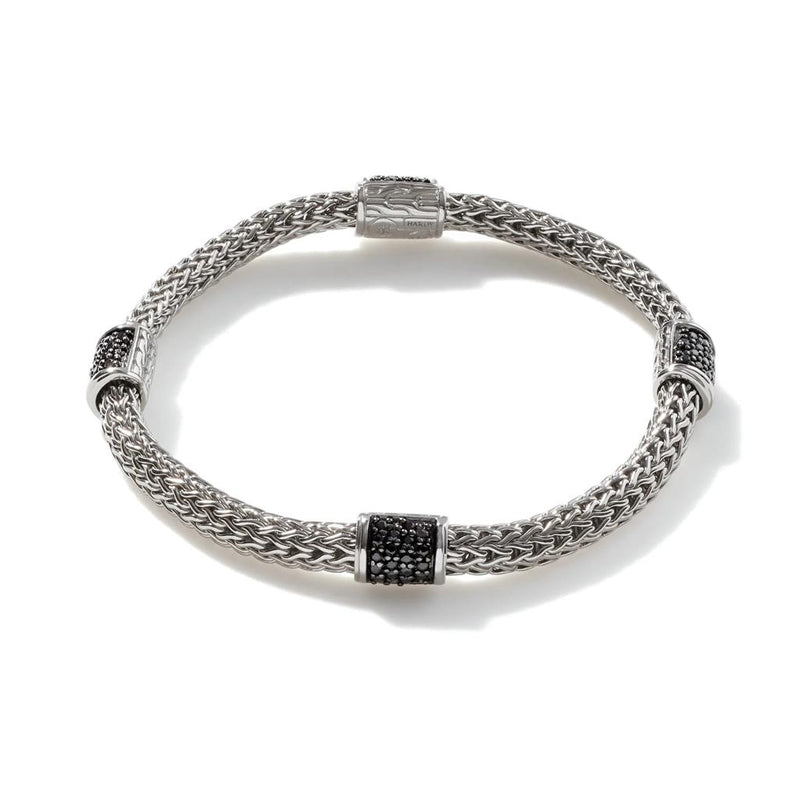 John Hardy Sterling Silver Black Sapphire Icon Bracelet