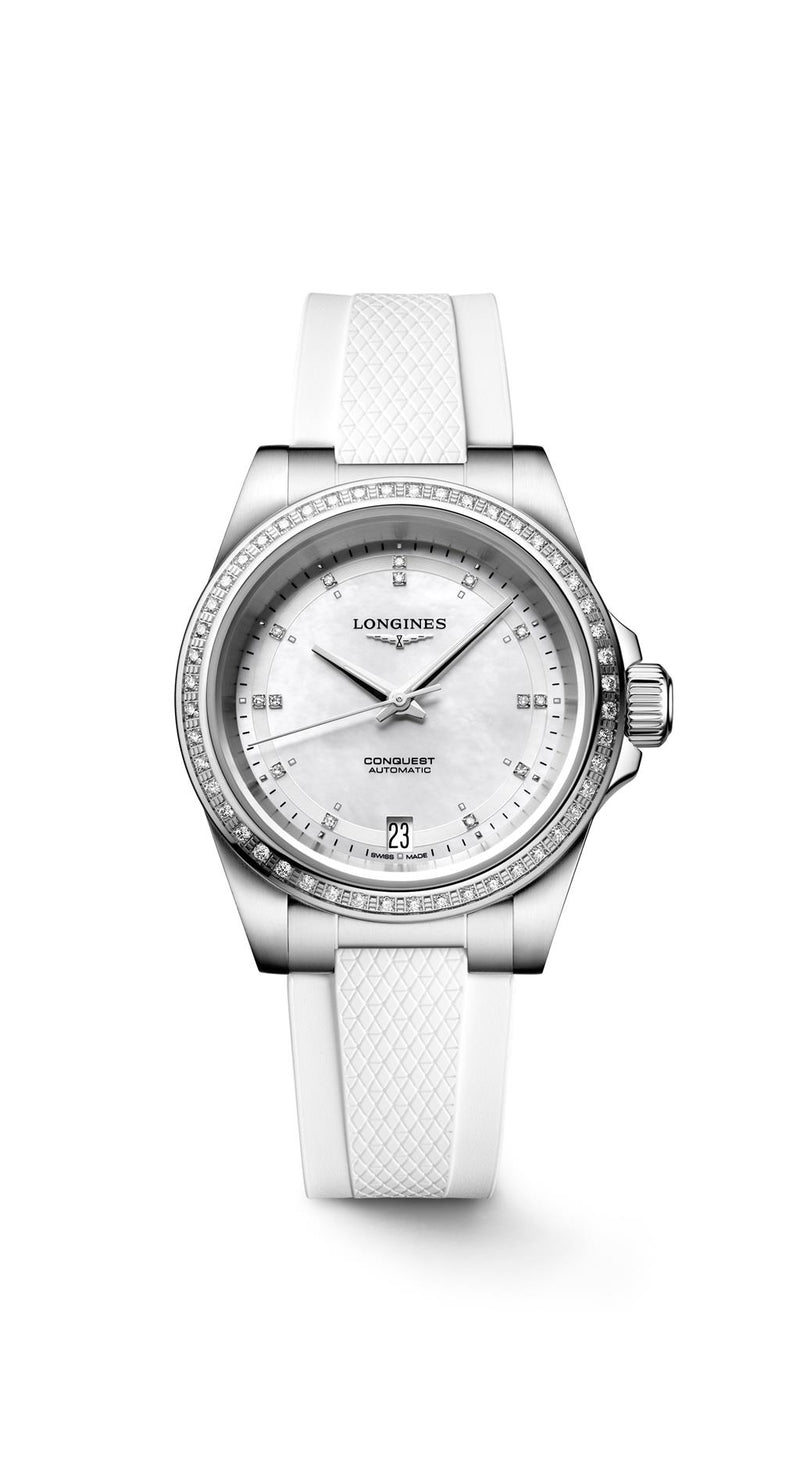 Longines Conquest Mother of Pearl Watch