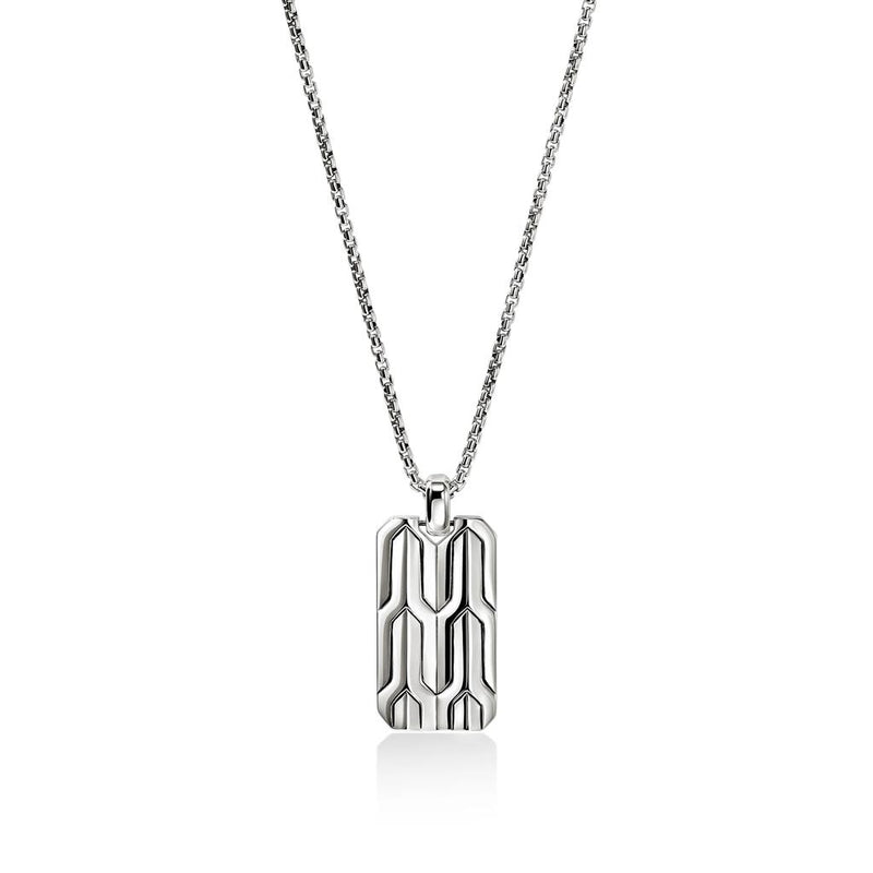 John Hardy Sterling Silver Icon 50 Tag Necklace