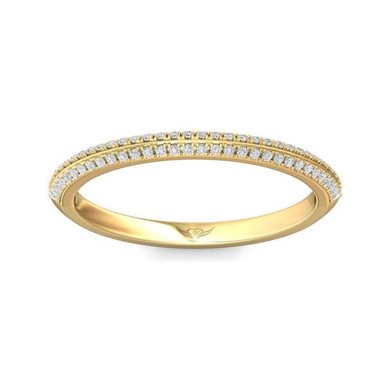 Martin Flyer 14k Yellow Gold FlyerFit Double Row Stackable Diamond Band