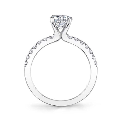 Sylvie 14k White Gold Engagement Ring Setting