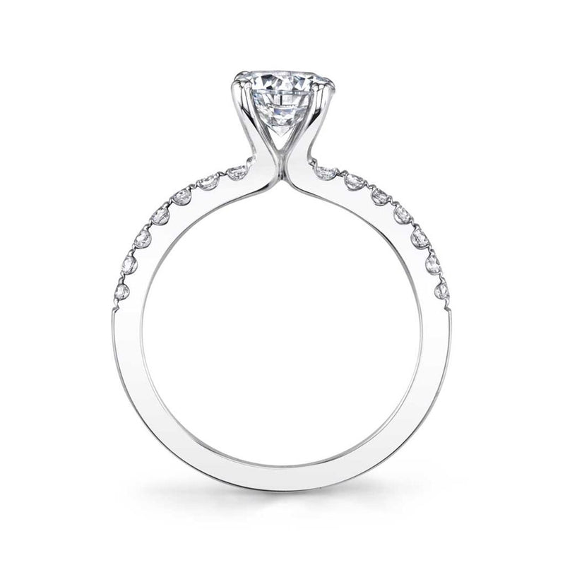 Sylvie 14k White Gold Engagement Ring Setting