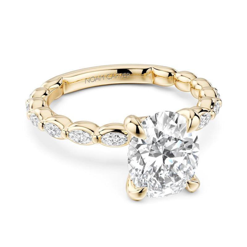 Noam Carver 14k Yellow Gold Luna Collection Diamond Engagement Ring Setting