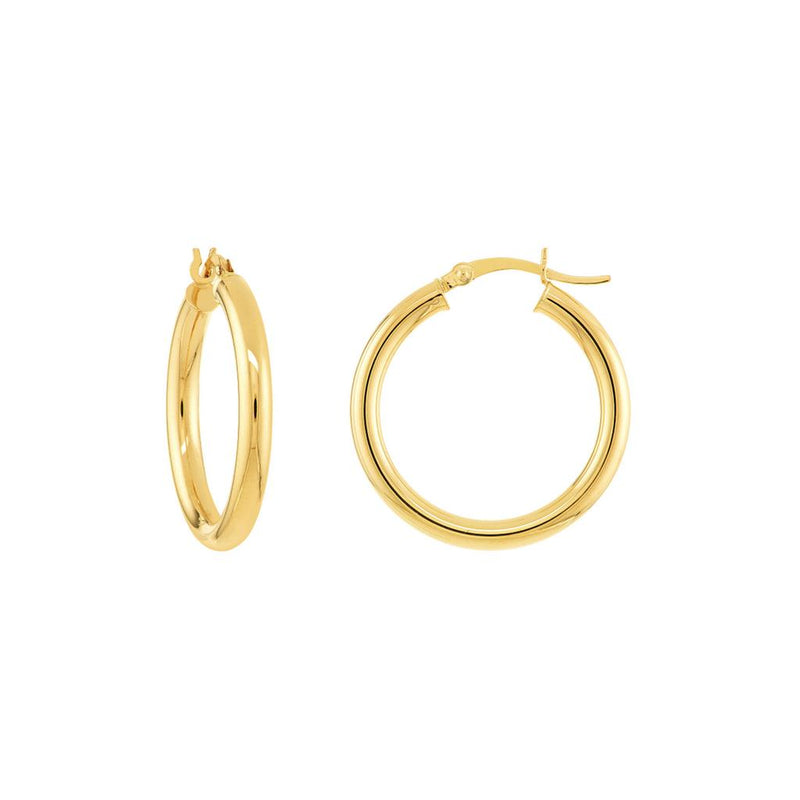 Davis Classics 14k Yellow Gold Polished Hoop Earrings