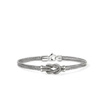 John Hardy Sterling Silver Love Knot Diamond Bracelet