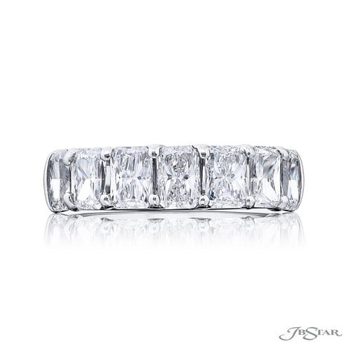 JB Star Women’s Platinum Trellis Diamond Band