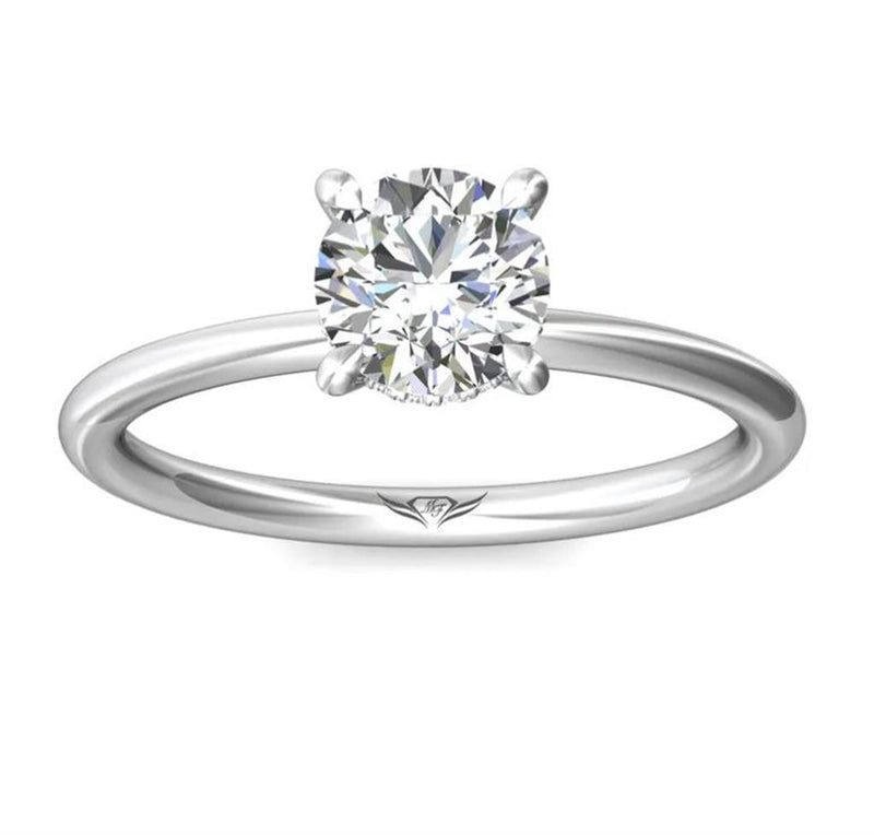 Martin Flyer 14k White Gold FlyerFit Knife Edge Solitaire Engagement Ring Setting