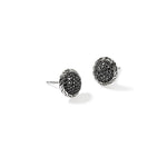 John Hardy Sterling Silver Essential Pavé Black Sapphire Stud Earrings