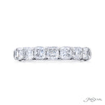 JB Star Women’s Platinum Cushion Cut Diamond Band