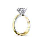 Sylvie 14k Yellow  and White Gold Diamond Engagement Ring Setting