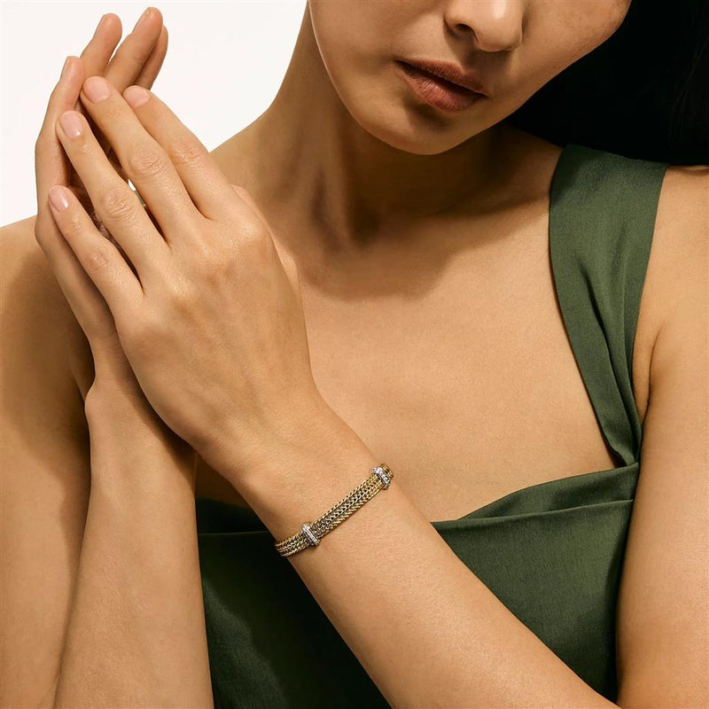 John Hardy 14k Yellow Gold Icon Link Diamond Bracelet