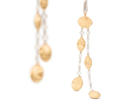 Marco Bicego 18k Yellow and White Gold Siviglia Alta Diamond Drop Earrings