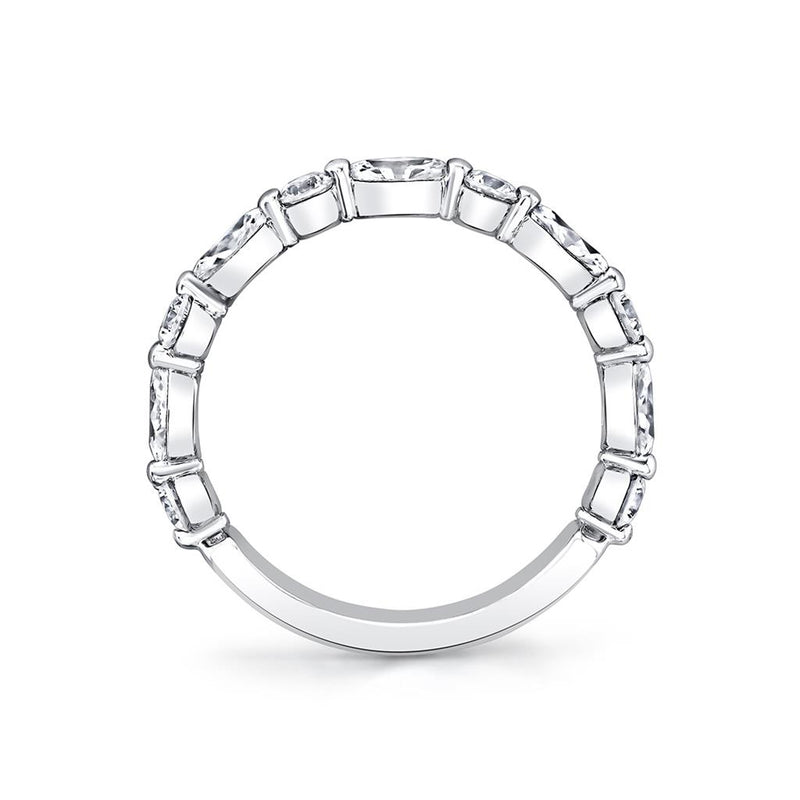 Sylvie Women's 14k White Gold Diamond Band with Round and Marquise Diamonds
