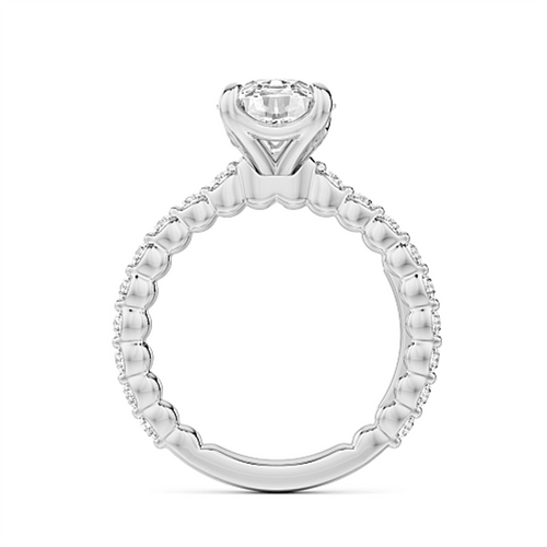 Noam Carver 14k White Gold Luna Collection Diamond Engagement Ring Setting