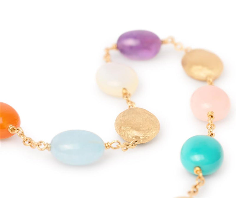 Marco Bicego 18k Yellow Gold Siviglia Color Multi-Gemstone Bead Station Bracelet