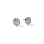John Hardy Sterling Silver Essential Pavé Diamond Stud Earrings