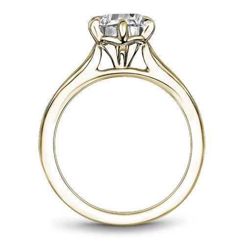 Noam Carver 14k Yellow Gold High Polish Knife-Edge Solitaire Engagement Ring Setting