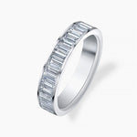 Davis Classics Women’s 14k White Gold Baguette Diamond Band
