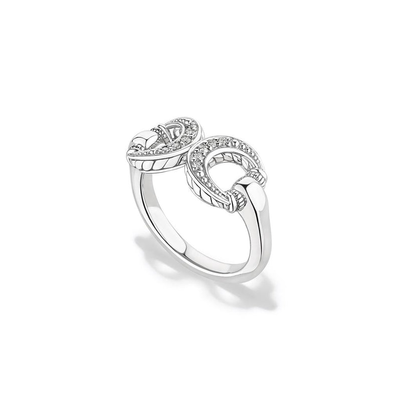 Judith Ripka Sterling Silver Vienna Collection Bit Fashion Ring