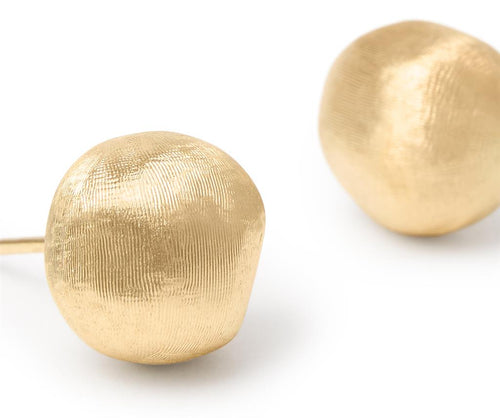 Marco Bicego 18k Yellow Gold Africa Collection Hand-Engraved Small Bead Stud Earrings