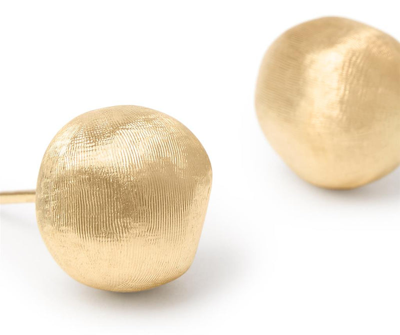Marco Bicego 18k Yellow Gold Africa Collection Hand-Engraved Small Bead Stud Earrings