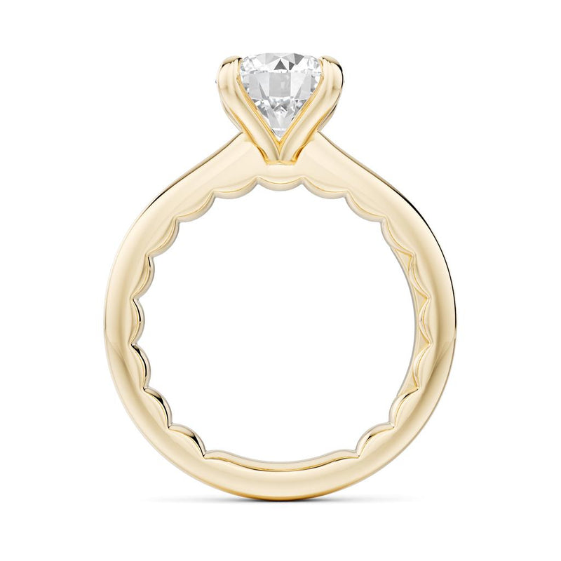 Noam Carver 14k Yellow Gold Luna Collection Solitaire Engagement Ring Setting