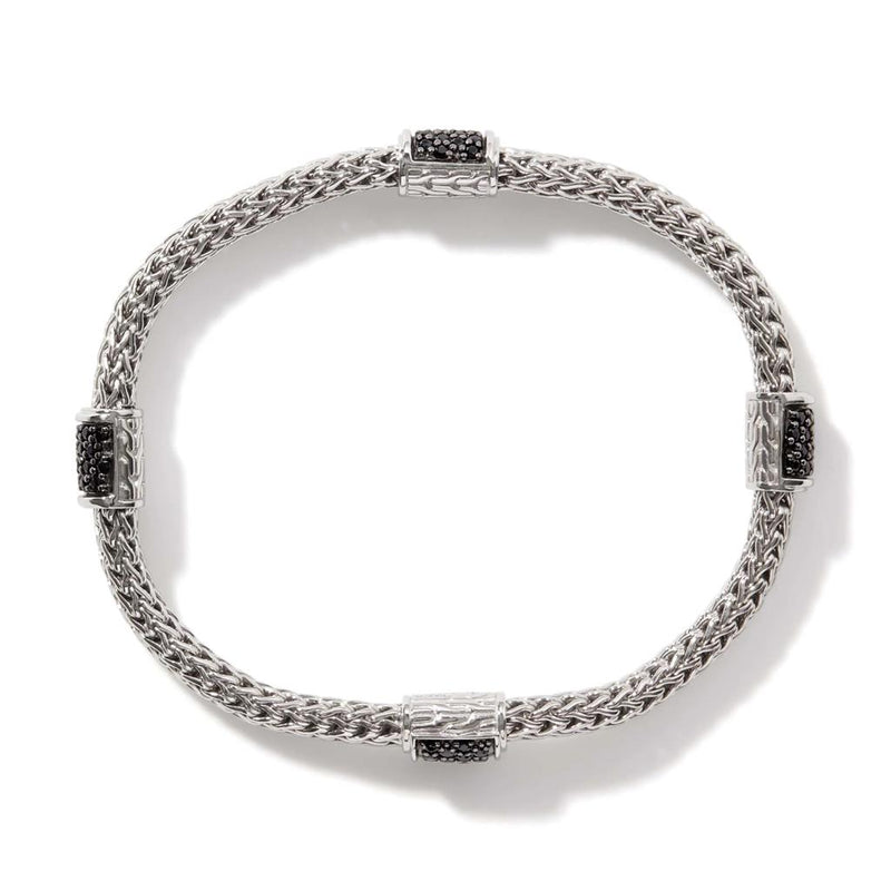 John Hardy Sterling Silver Black Sapphire Icon Bracelet