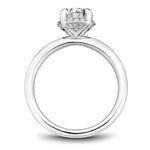 Noam Carver 14k White Gold Shadow Halo Engagement Ring Setting