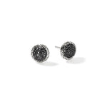 John Hardy Sterling Silver Essential Pavé Black Sapphire Stud Earrings