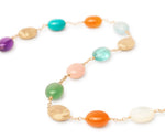 Marco Bicego 18k Yellow Gold Siviglia Color Multi-Gemstone Bead Station Necklace