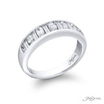 JB Star Women’s Platinum Diamond Band with Marquise and Baguette Accents