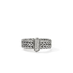 John Hardy Sterling Silver Icon Collection Diamond Chain Fashion Band