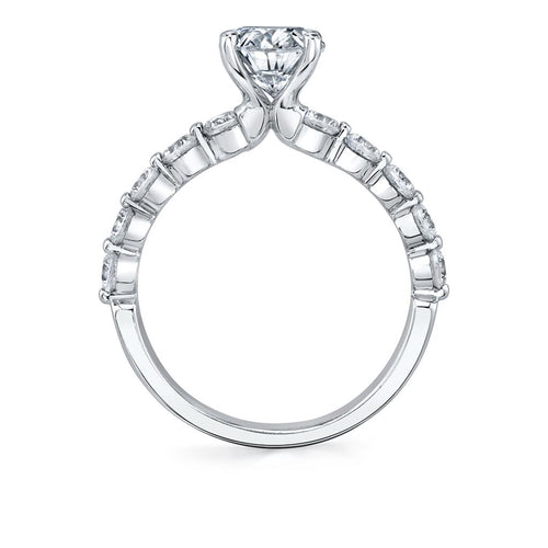 Sylvie 14k White Gold Diamond Engagement Ring Setting