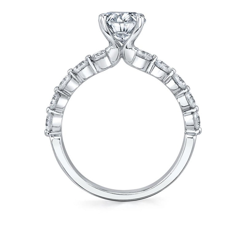 Sylvie 14k White Gold Diamond Engagement Ring Setting
