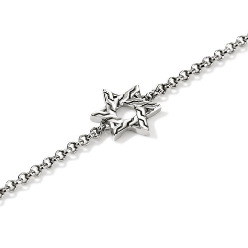 John Hardy Sterling Silver Essential Star of David Station Bracelet