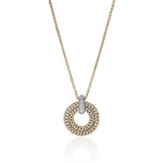 John Hardy 14k Yellow Gold Icon Link Pendant Diamond Necklace