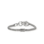 John Hardy Sterling Silver Diamond and Blue Sapphire Naga Bracelet