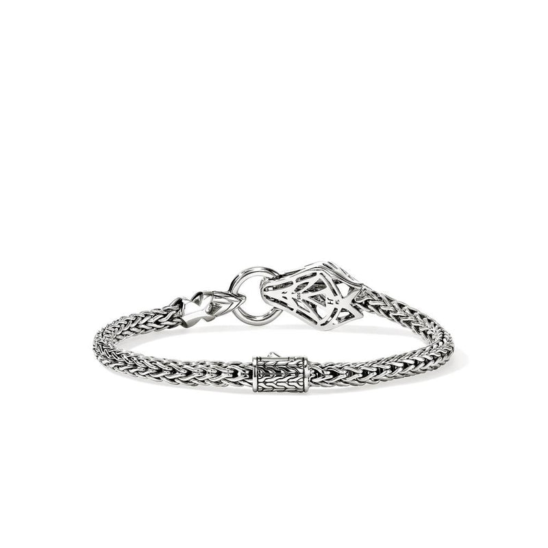 John Hardy Sterling Silver Diamond and Blue Sapphire Naga Bracelet