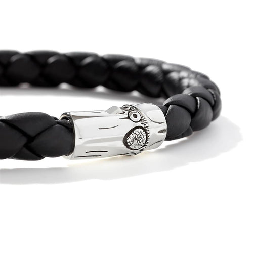 John Hardy Leather Bamboo Station Bracelet