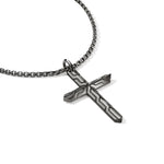 John Hardy Dark Sterling Silver Icon Cross Pendant Necklace