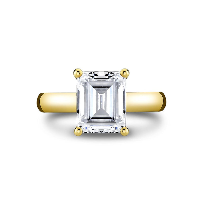 Sylvie 14k Yellow Gold High Polish Solitaire Engagement Ring Setting
