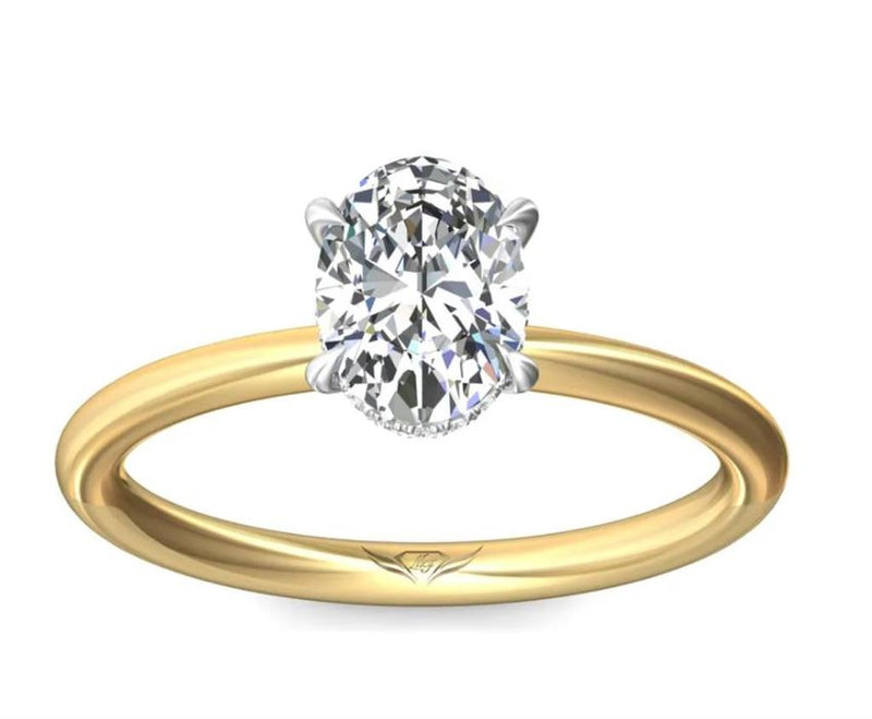 Martin Flyer 14k Yellow Gold FlyerFit 1.5mm Knife Edge Solitaire Engagement Ring Setting