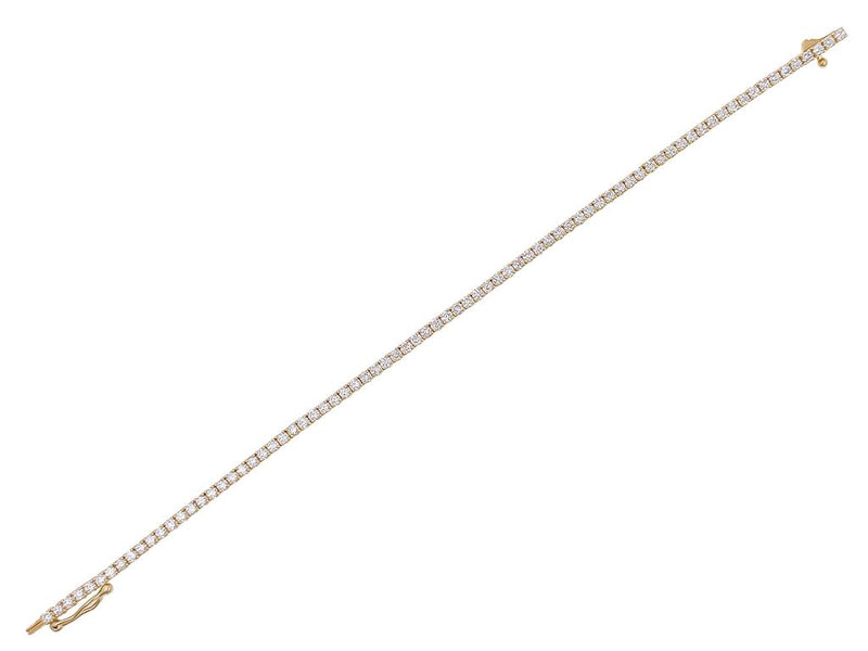 Davis Classics 14k Yellow Gold Diamond Tennis Bracelet