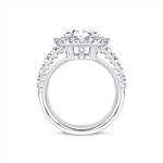Davis Classics 14k White Gold Shadow Halo Design Semi-Mount