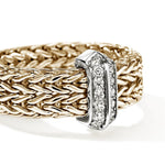 John Hardy 14k Yellow Gold Icon Link Bar Diamond Ring