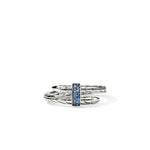 John Hardy Sterling Silver Blue Sapphire Spear Ring