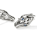 John Hardy Sterling Silver Naga Sapphire Stud Earrings