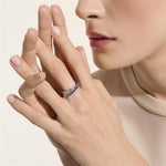 John Hardy Sterling Silver Essential Pavé Sapphire Crossover Ring